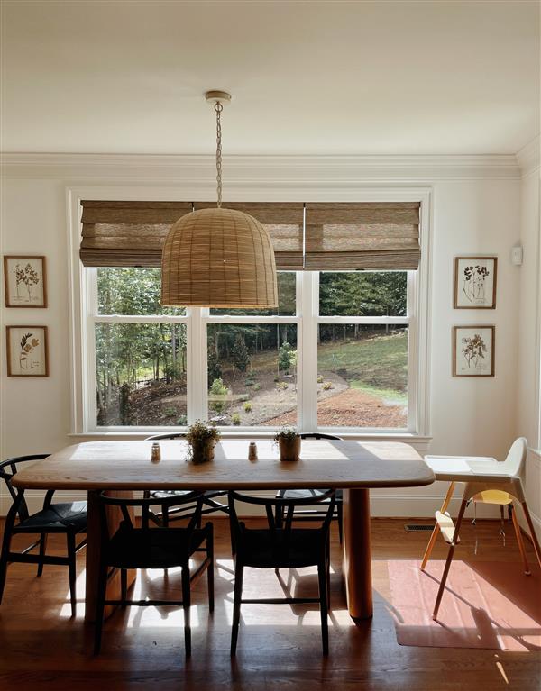 Laura Rustic Brown Oak Wood Round Edge Double Pedestal Base Dining Table - 84"W Image 1