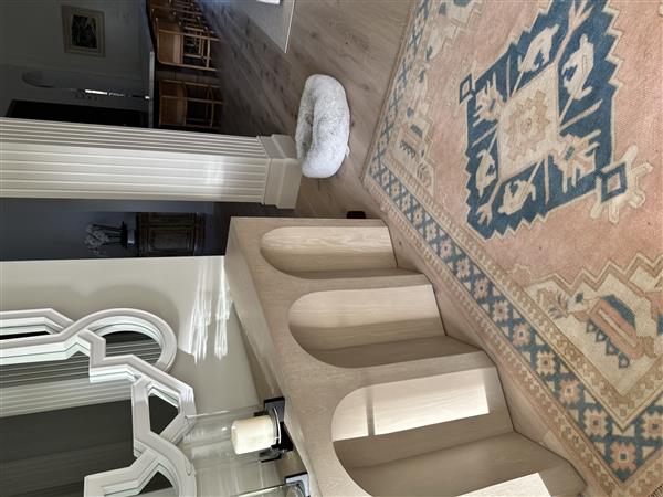 Arlee Modern Classic Beige Wood Console Table Image 1