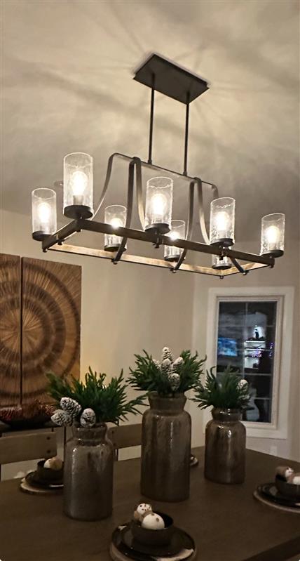 Visual Comfort Studio Angelo Rustic Distressed Weathered Oak Linear Chandelier Image 1