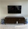 Ayra Mid Century Modern Dusk Brown Oak Wood Media Console Image 1