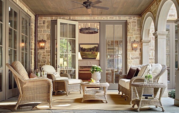 Classic Wicker Porch
